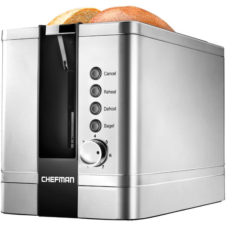 2-Slice Pop-Up Toaster with Extra Wide Slots - Stainless Steel