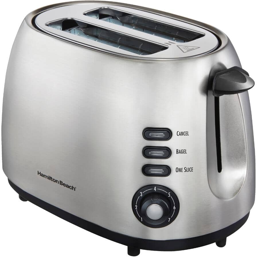 HAMILTON BEACH:2-Slice Toaster with Extra Wide Slots & Sure-Toast Technology - Brushed Stainless Steel