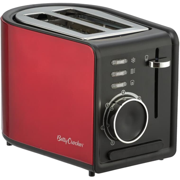 2-Slice Toaster with Extra Wide Slots - Metallic Red