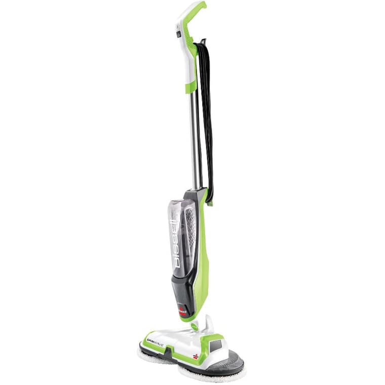 SpinWave Hard Floor Mop - with 2 Soft Touch Pads + 2 Scrubby Pads