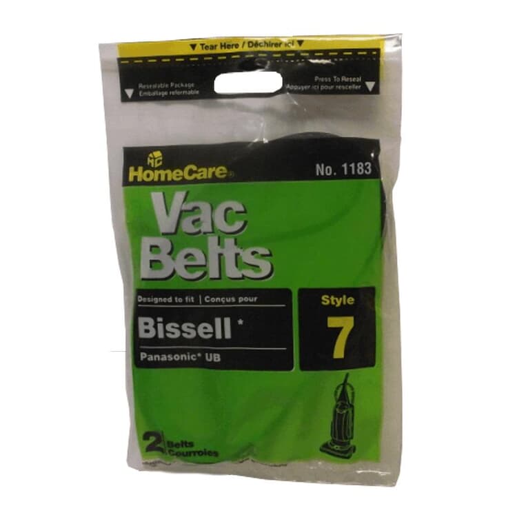 Style 7 Bissell Vacuum Cleaner Belt - 2 Pack