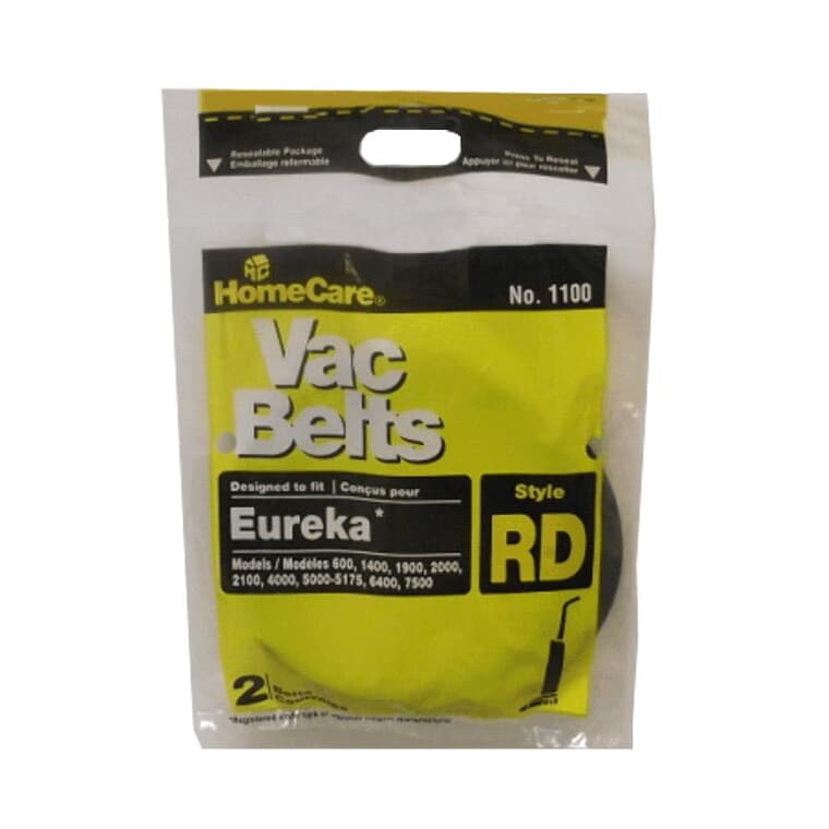 Style RD Eureka Vacuum Cleaner Belt - 2 Pack