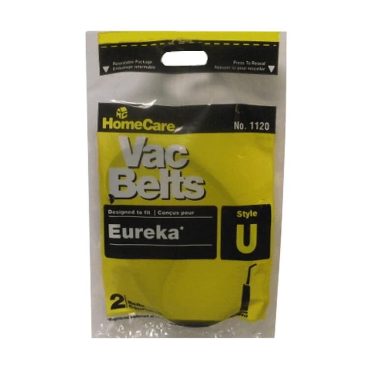 Style U Eureka Vacuum Cleaner Belt - 2 Pack