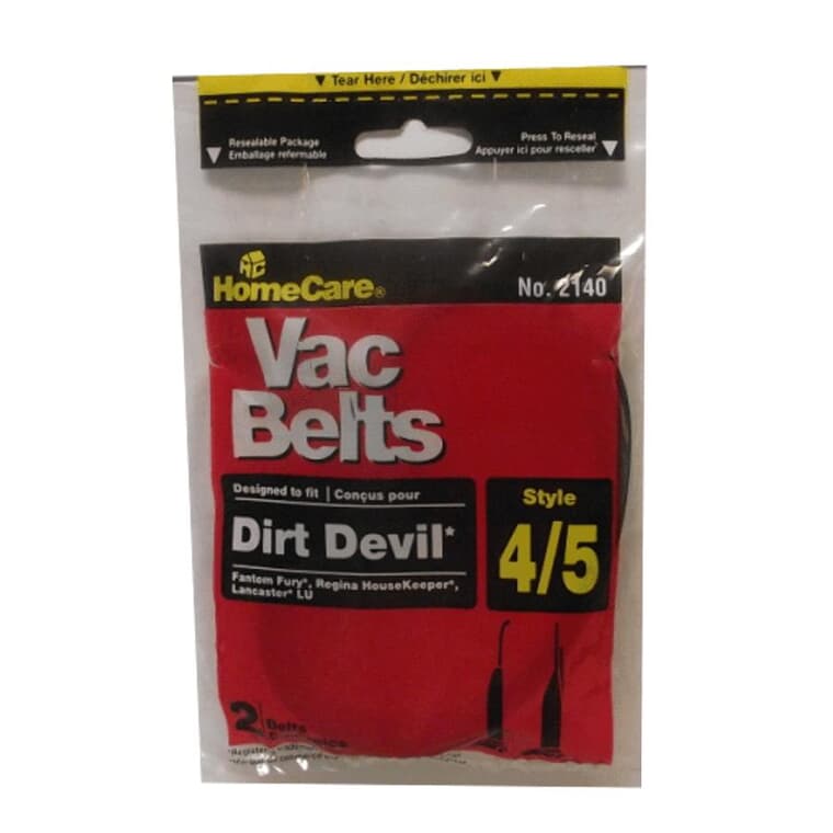Style 4/5 Dirt Devil Vacuum Cleaner Belt - 2 Pack