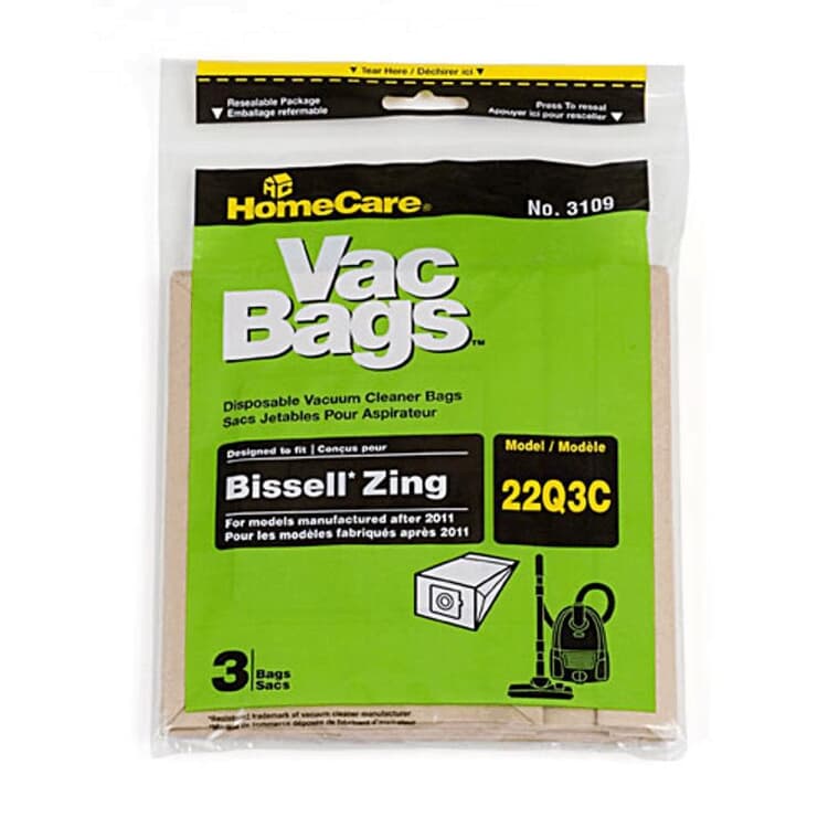 Bissell Zing Vacuum Cleaner Bag - 3 Pack