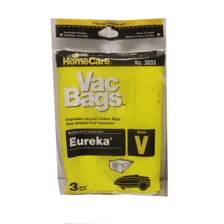 Type V Eureka Canister Vacuum Cleaner Bag - 3 Pack