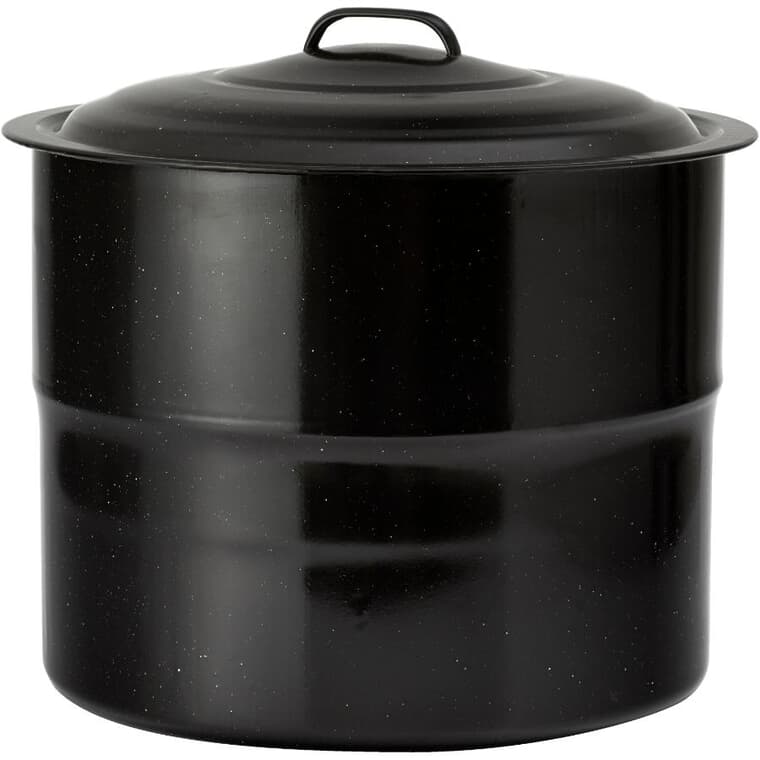 9 Jar Enamel Canner - Black, 40 Qt