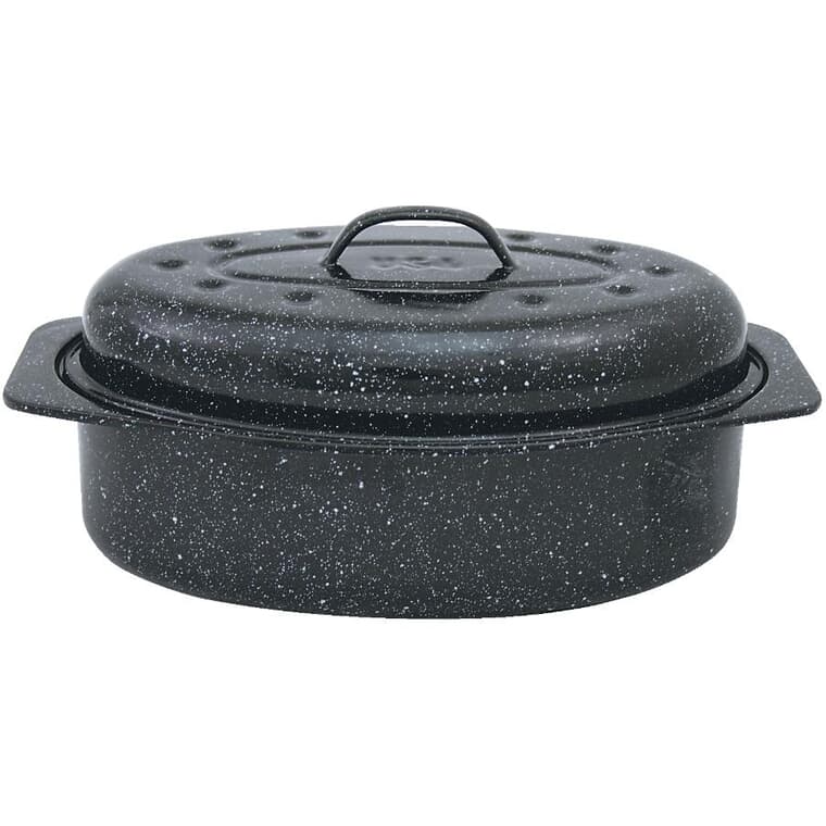 Oval Roasting Pan with Lid - 5 lb