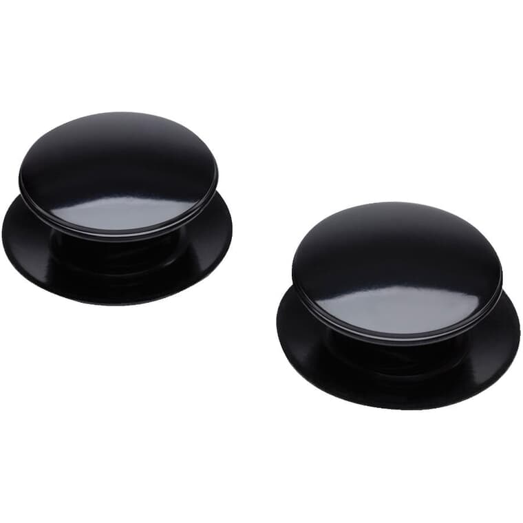 Multi-Use Replacement Pot Knobs - Black, 2 Pack
