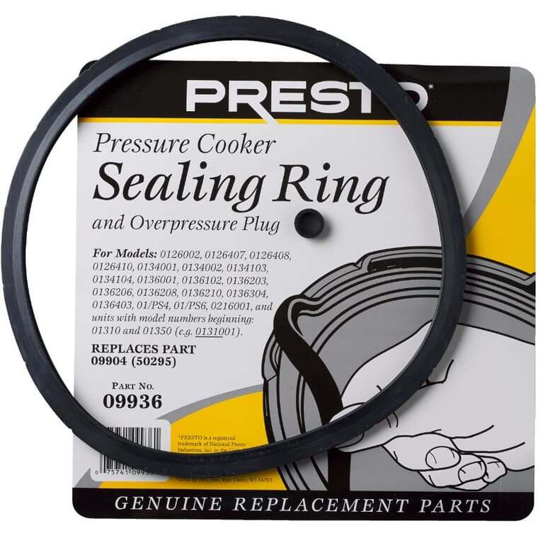 Pressure Cooker Sealing Ring & Overpressure Plug - Part No 09936