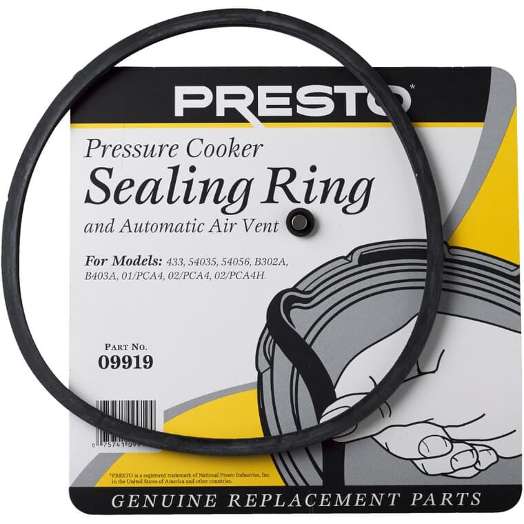 Pressure Cooker Sealing Ring & Automatic Air Vent - Part No 09919