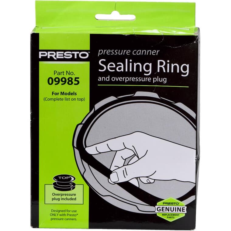 Pressure Canner Sealing Ring & Overpressure Plug - Part No 09985
