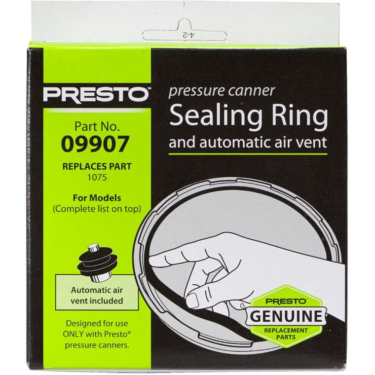 Pressure Canner Sealing Ring & Automatic Air Vent - Part No 09907