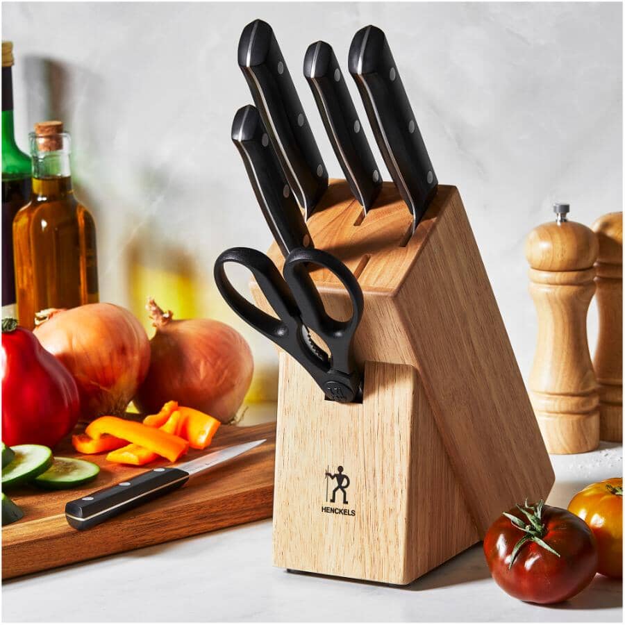 HENCKELS Dynamic Kitchen Knife Set with Hardwood Block | Home Hardware