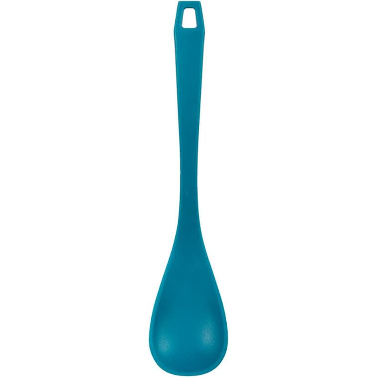 Silicone Solid Spoon - Dark Green 12.7"