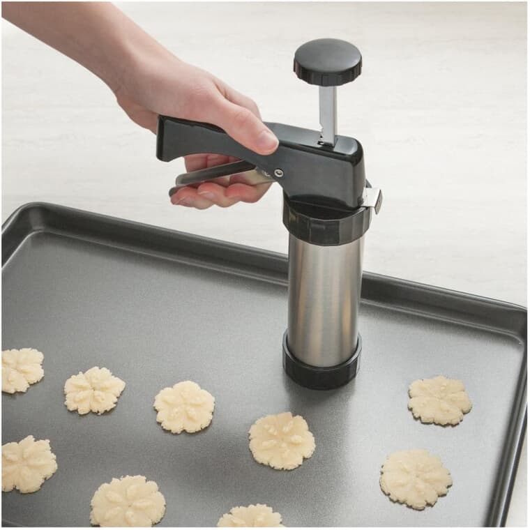 Stainless Steel Cookie Press with Decorating Kit - 22 Pc