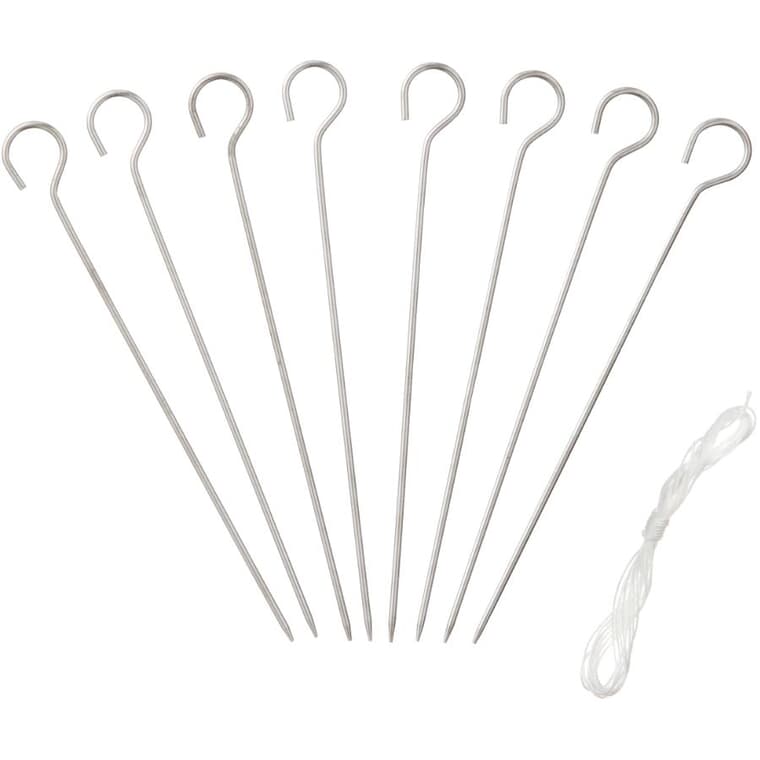 Stainless Steel Poultry Lacers - 8 Pack
