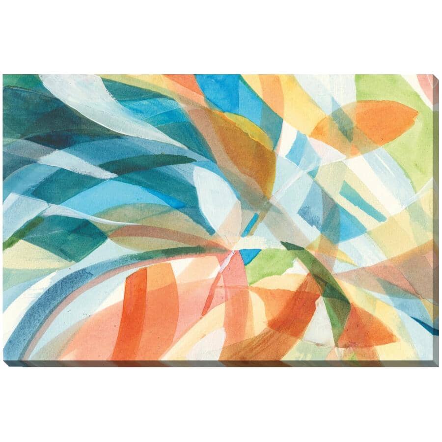 STREAMLINE ART:24" x 36" Colourful Abstract Wall Plaque