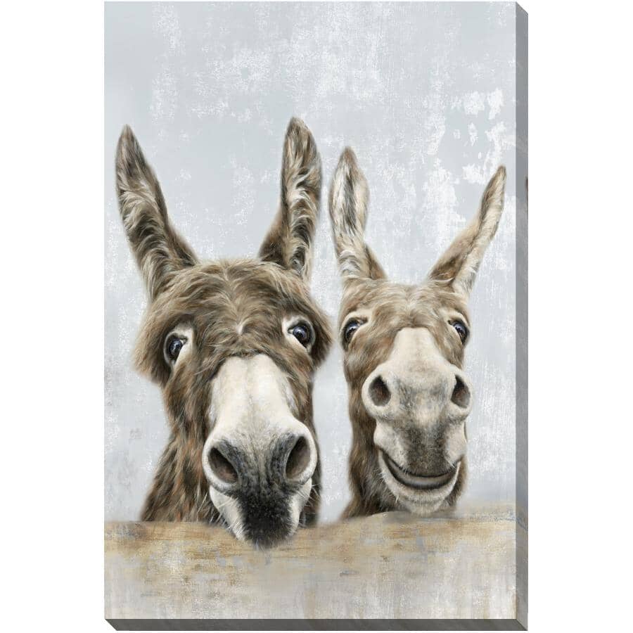 STREAMLINE ART:30" x 45" The Donkeys Wall Plaque