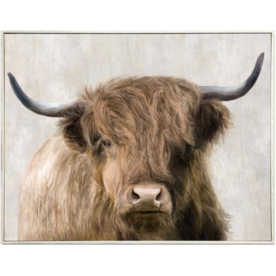 STREAMLINE ART:32" x 40" Caramel Cow Wall Plaque