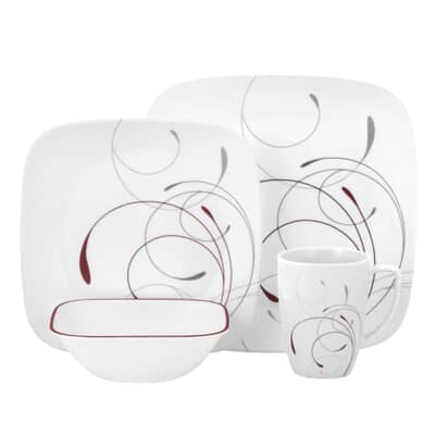 Corelle 16 Piece Square Splendor Dinnerware Set Home Hardware
