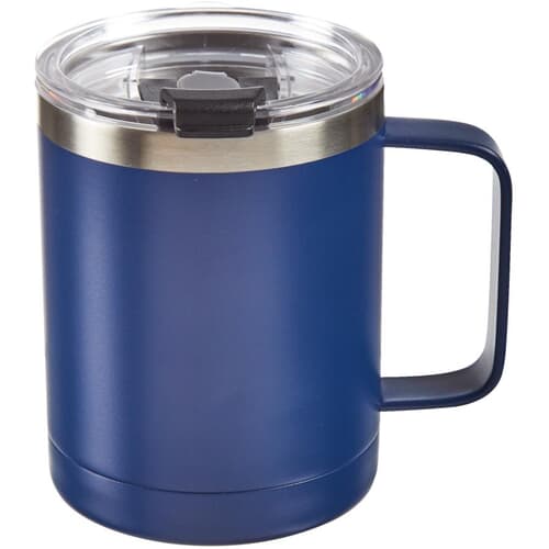 Stainless Steel Thermal Mug - with Lid, Navy Peony, 300 ml