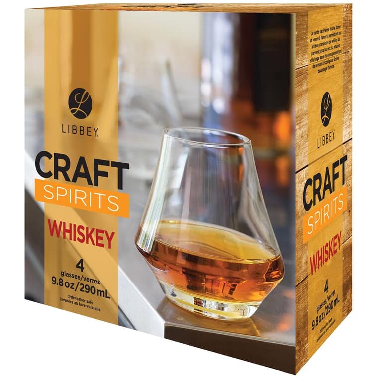 Craft Spirits Whiskey Glass Set - 9.8 oz, 4 Pack