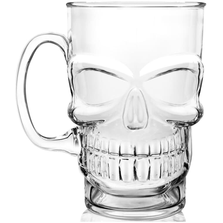 Glass Skull Beer Mug - 23 oz