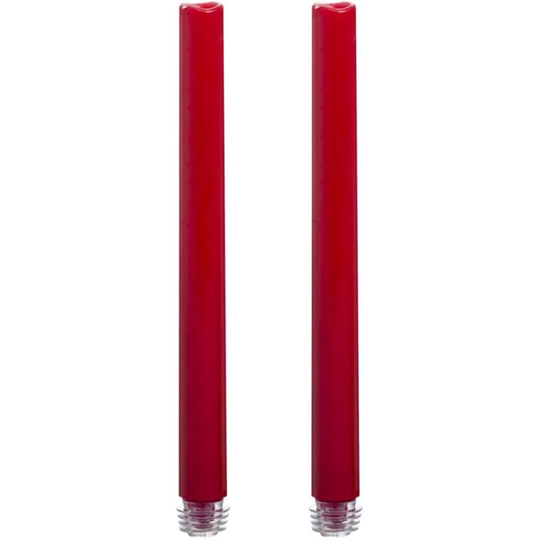 9" Dinner Candles - Red, 2 Pack