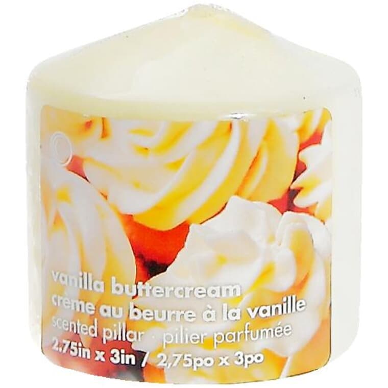 Vanilla Buttercream Pillar Candle - 2.75" x 3"