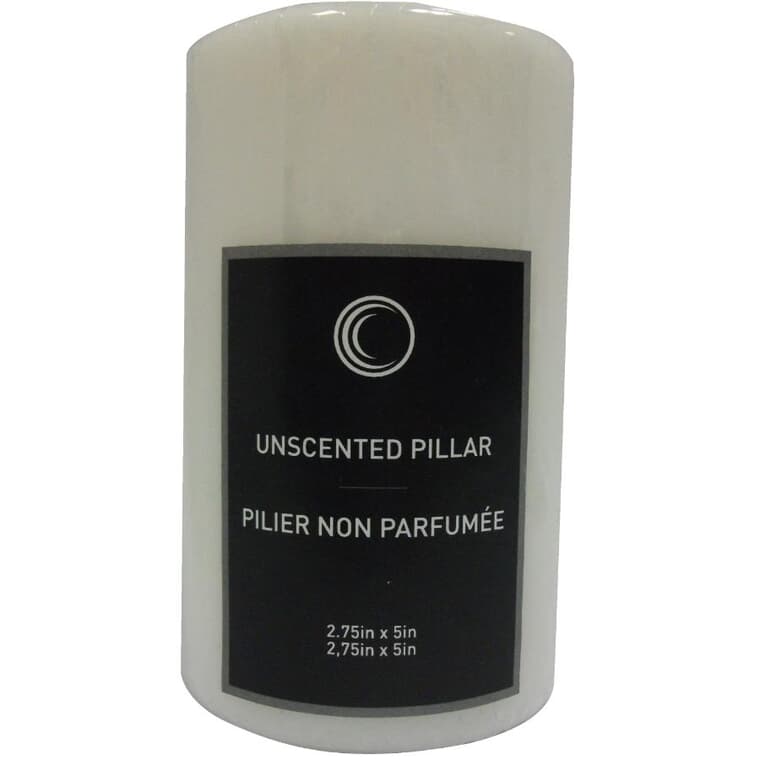 Unscented Pillar Candle - White, 2.75" x 5"