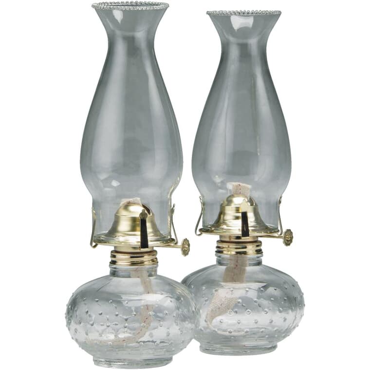Glass Oil Lamp - 2 Pack