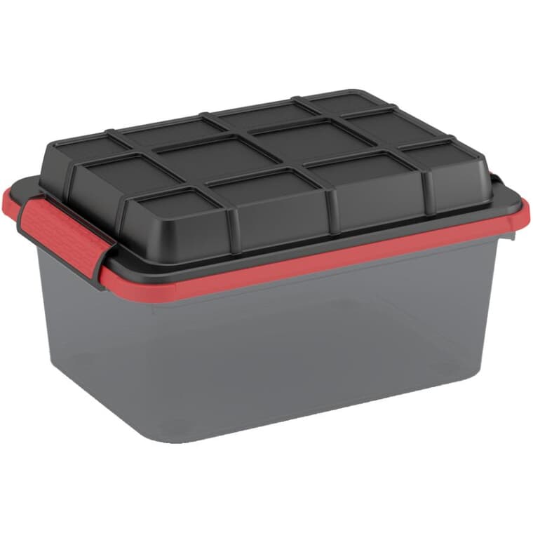 Boîte de rangement noire avec loquet LacthPro, 17 L