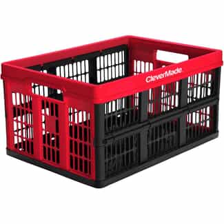 Sterilite Clear Lid Stackable Wreath Storage Box, 4-Pack Red, Holds Up To 24 Inch Wreaths, With Handles, Feet & Latches