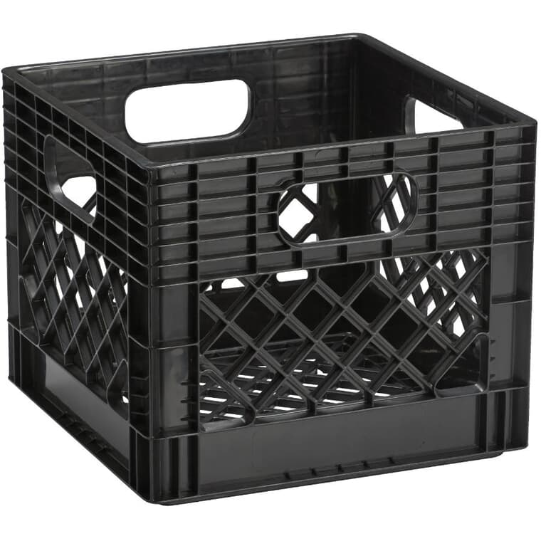 13" x 13" x 11" Black Storage Crate