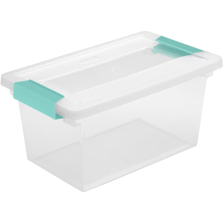 Boîte de rangement transparente à enclenchement de 11 po x 6,5 po x 5,4 po