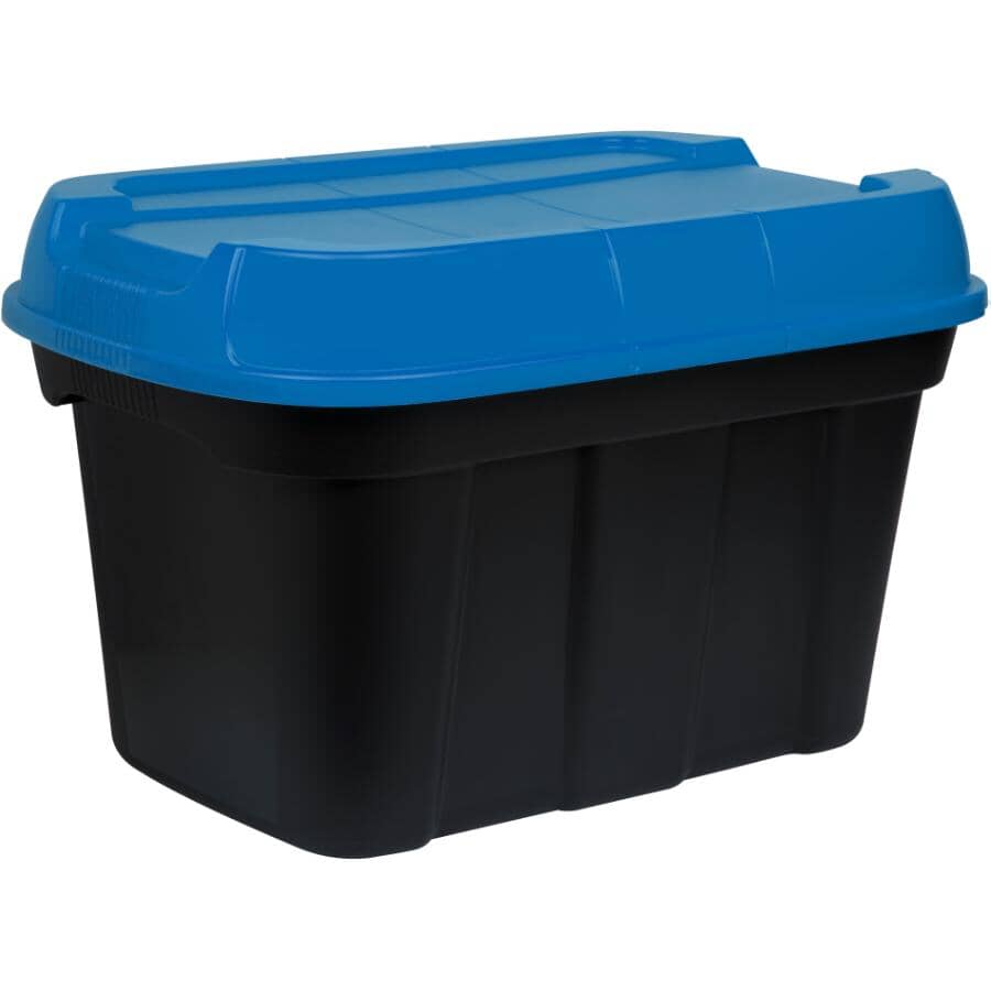 TUFFSTORE 70 L Black / Blue Hi-Top Storage Box | Home Hardware