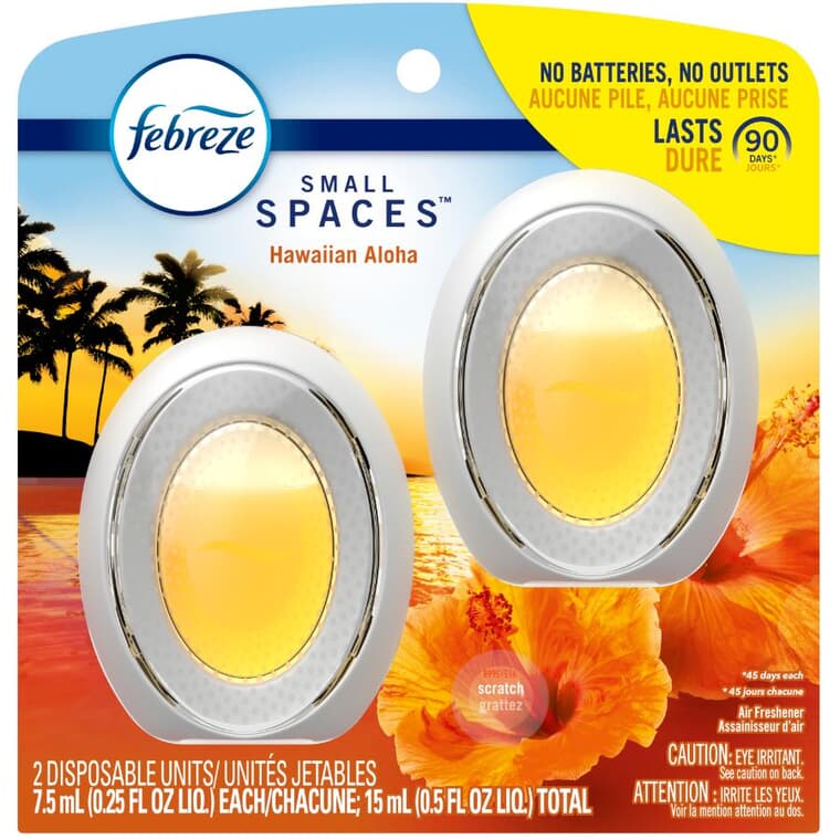 Small Spaces Air Freshener -  Hawaiian Aloha Scent, 2 Pack