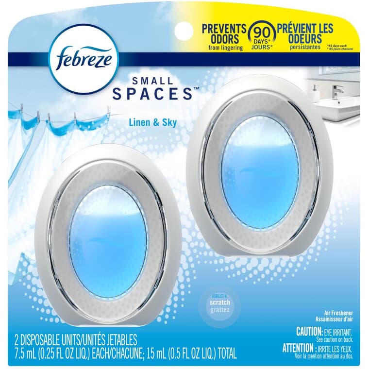 Small Spaces Air Freshener -  Linen & Sky Scent, 2 pack