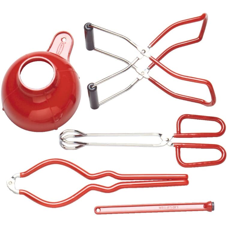 Red Five-Piece Home Canning Kit Small 