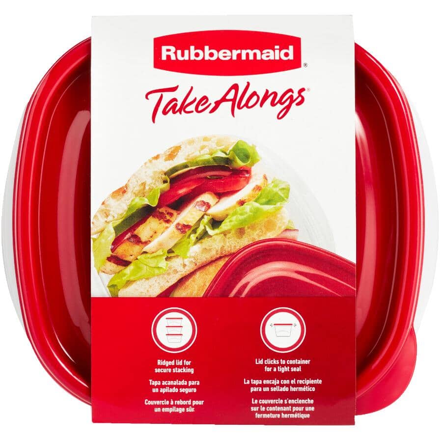 RUBBERMAID Take Along Medium Rectangular Sandwich Containers | Home ...
