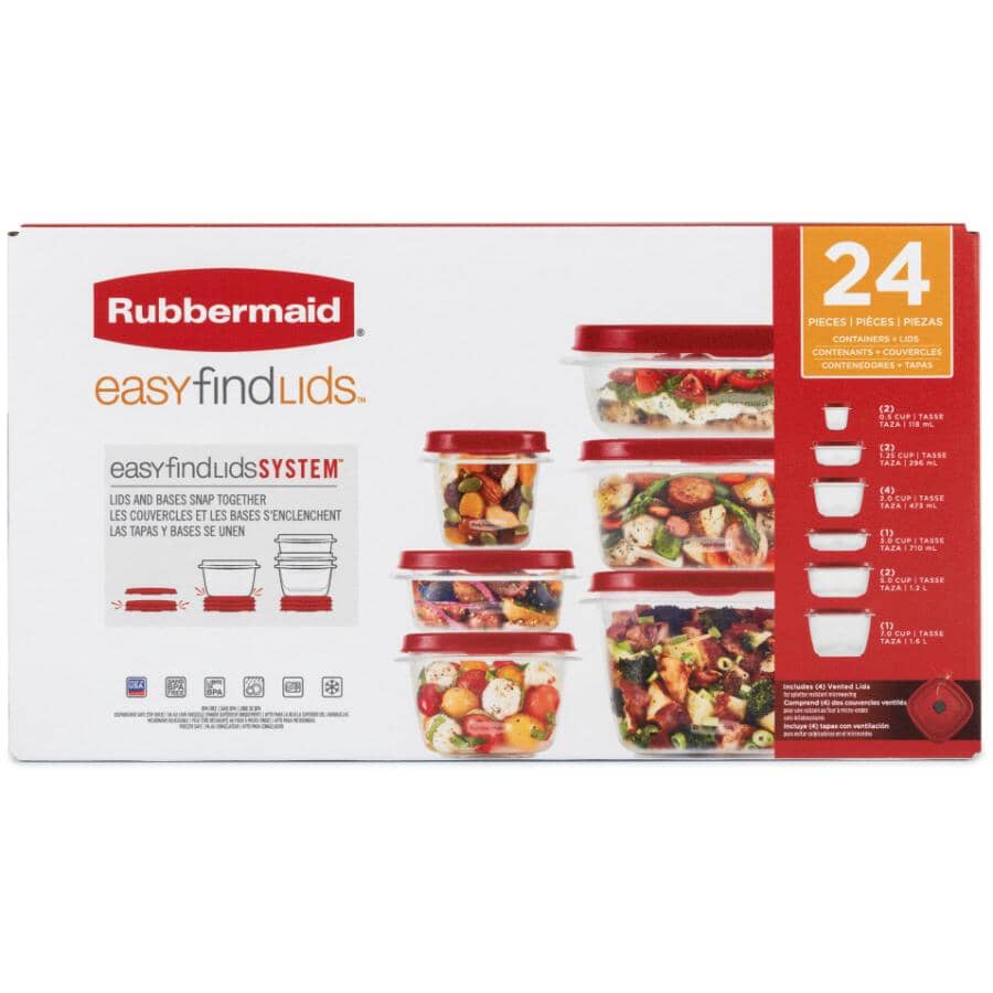RUBBERMAID EasyFindLids with Vents Food Storage Set | Home Hardware