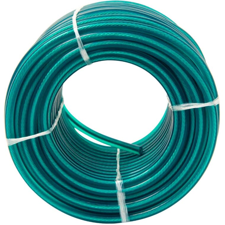 Corde à linge verte recouverte de PVC de 5/32 po x 50 pi
