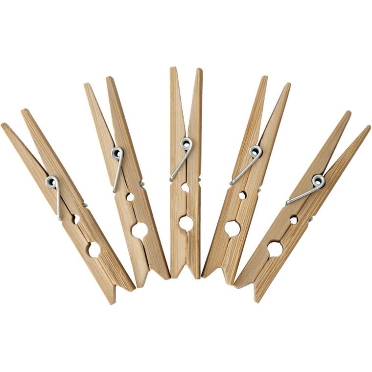 Large Bamboo Clothespins - 24 Pack