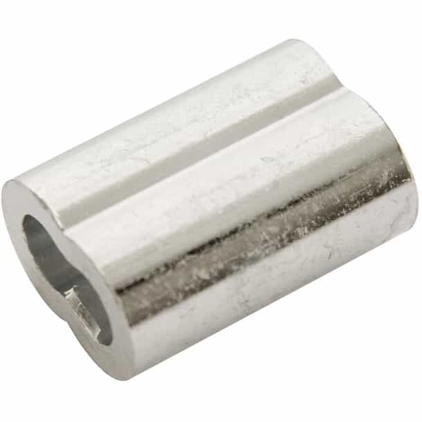 50 Manchons à Sertir Aluminium Uxcell Pour Câble Acier 3mm (1/8 Pouce)