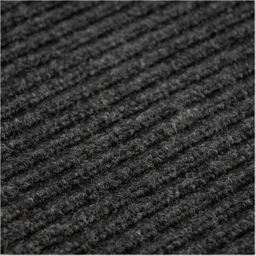 VENTURE CARPETS Sierra Raven Polyester Ribbed Door Mat | Home Hardware