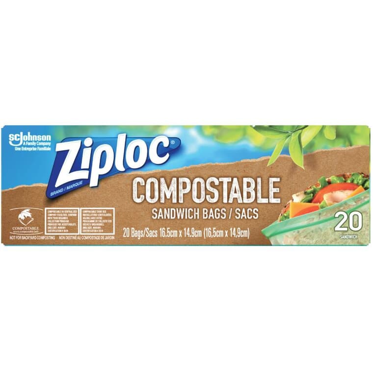 Compostable Sandwich Bags - 20 Pack