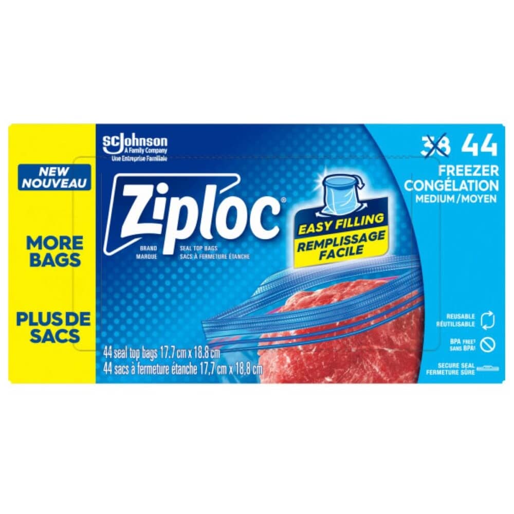 ZIPLOC Medium Freezer Bags - 44 Pack | Home Hardware