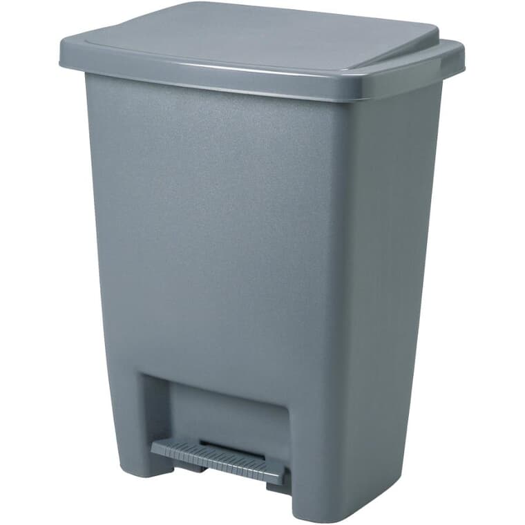 Step-On Garbage Can - Grey, 31.2 L