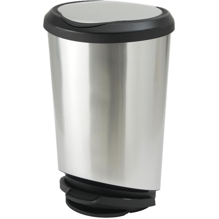 Tondo Stainless Steel Step-On Garbage Can - 42 L